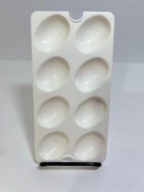 Tupperware 665-6 Deviled Egg Tray Keeper Inserts Holds 8 Eggs Replacement White